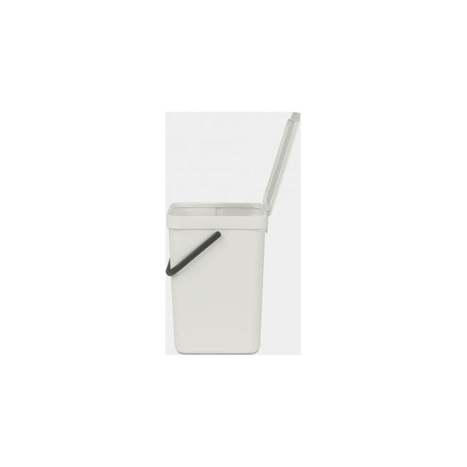 Brabantia 213281 Sort and Go Pattumiera 12 L con Coperchio Stay Open colore Grigio Chiaro