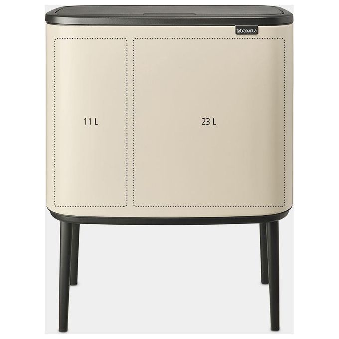 Brabantia Pattumiera Bo Touch Bin 11  23 Litri Soft Beige