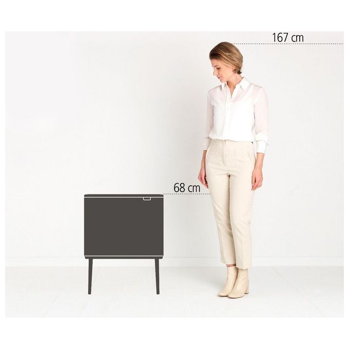 Brabantia Pattumiera Bo Touch Bin 3x11 Litri Soft Beige