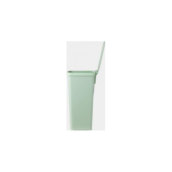 Brabantia 800108 StepUp Pattumiera a pedale 40 L con chiusura rallentata e porta etichette a click colore Jade Green