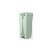 Brabantia 800108 StepUp Pattumiera a pedale 40 L con chiusura rallentata e porta etichette a click colore Jade Green