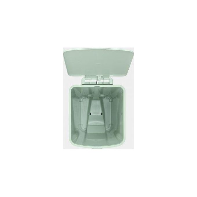 Brabantia 800108 StepUp Pattumiera a pedale 40 L con chiusura rallentata e porta etichette a click colore Jade Green