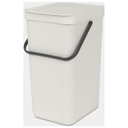 Brabantia 213465 Sort and Go Pattumiera 16 L con Maniglia e Coperchio Stay Open Rimovibile Facile da Pulire Riciclabile al 100% colore Light Grey