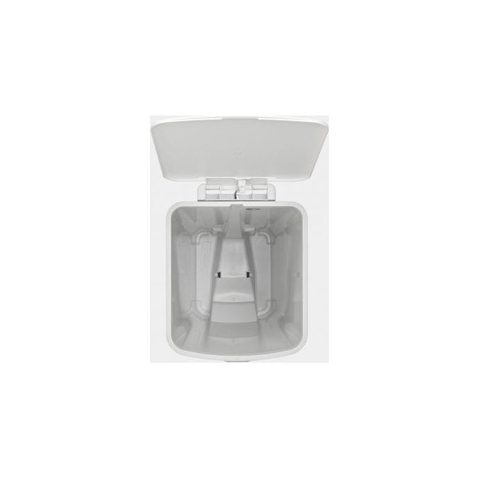 Brabantia 800009 StepUp Pattumiera a Pedale 40 L con Chiusura Rallentata e Materiale Riciclato al 91% colore Grigio Chiaro