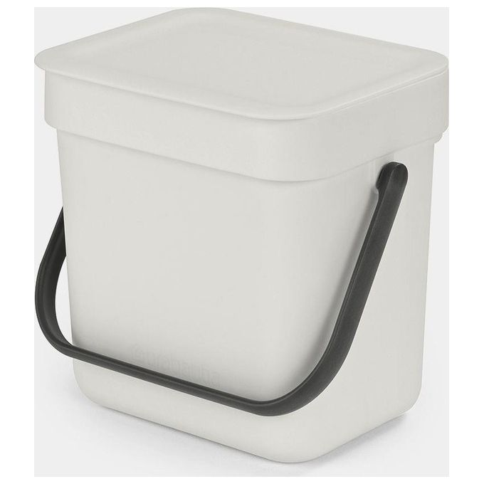 Brabantia Sort e Go Contenitore per Rifiuti Grigio Chiaro 3 Litri