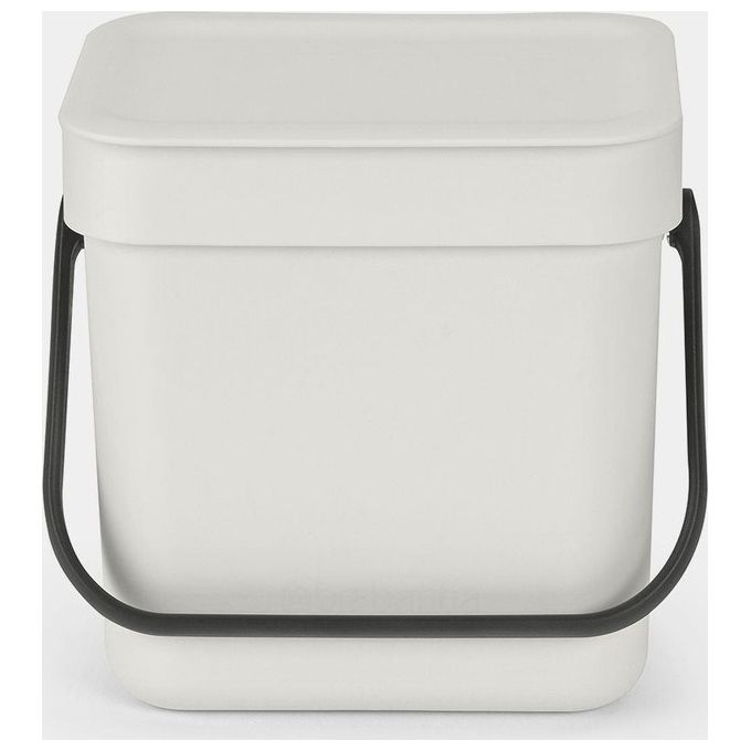 Brabantia Sort e Go Contenitore per Rifiuti Grigio Chiaro 3 Litri