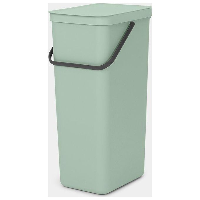 Brabantia Sort e Go Contenitore per Rifiuti Verde Giada 40 Litri