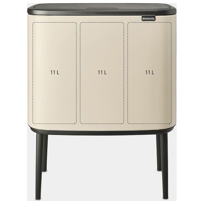 Brabantia Pattumiera Bo Touch Bin 3x11 Litri Soft Beige