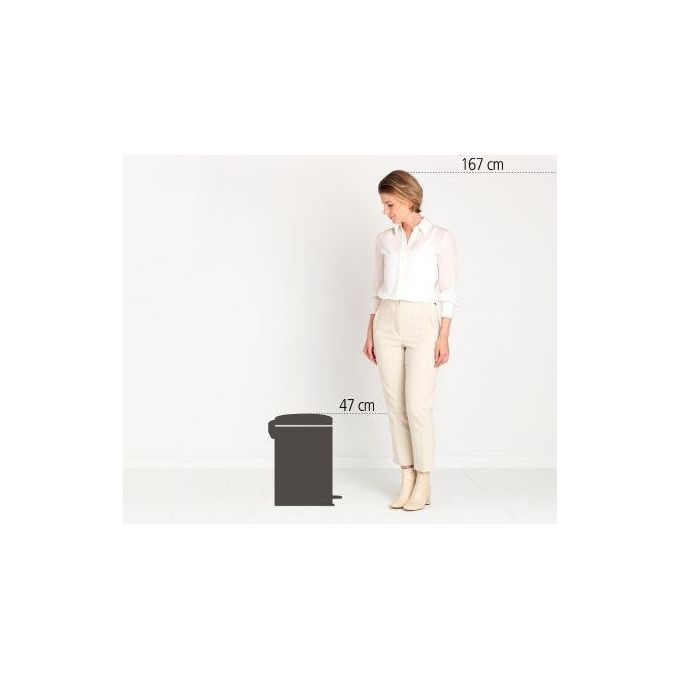 Brabantia Pattumiera a Pedale Newicon 20 Litri Beige
