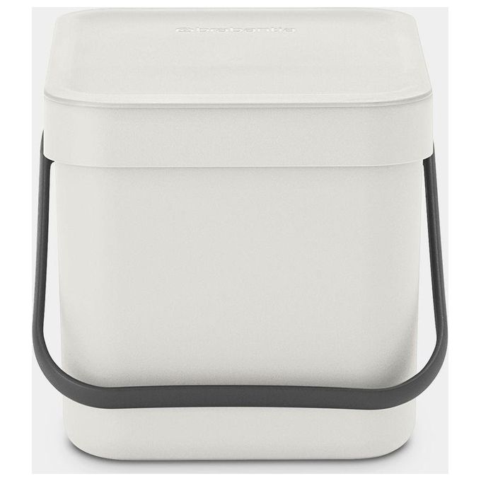 Brabantia Sort e Go Contenitore per Rifiuti Grigio Chiaro 6 Litri
