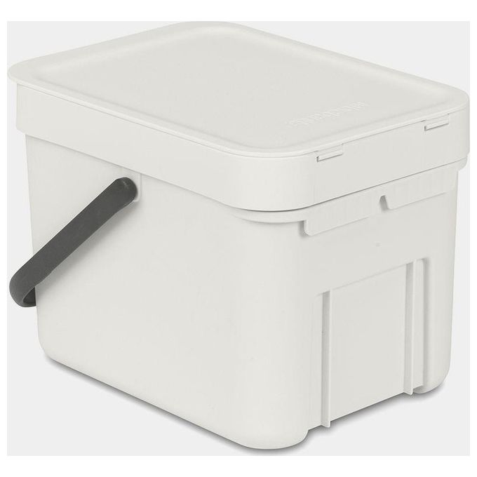 Brabantia Sort e Go Contenitore per Rifiuti Grigio Chiaro 6 Litri