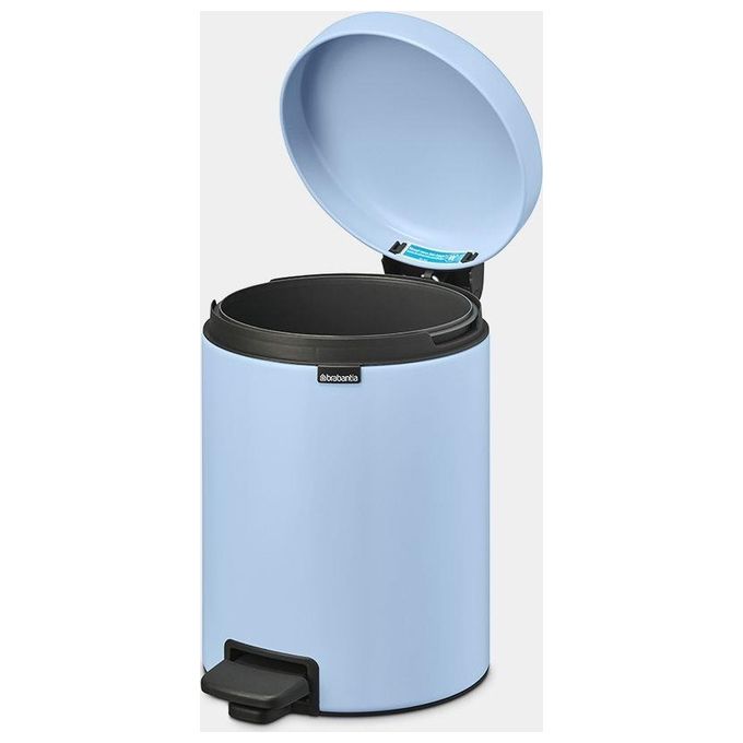 Brabantia 202681 NewIcon Pattumiera a Pedale 5 L Acciaio Inox Antiodore colore Blu