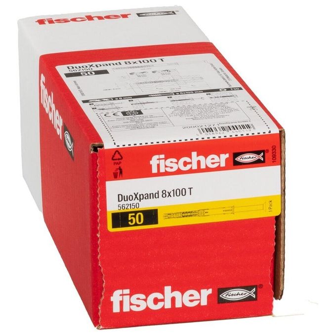 Fischer Tasselli Duoxpand T Prolungati Tsp Torx 8x100 50 Pezzi