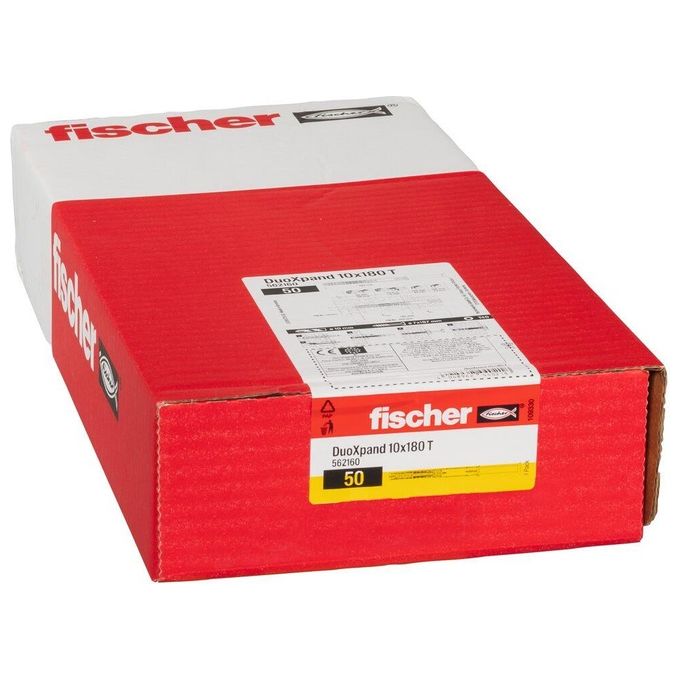 Fischer DuoXpand 10x180 T con Vite a Testa Svasata Piana in Acciaio Zincato 50 Pezzi