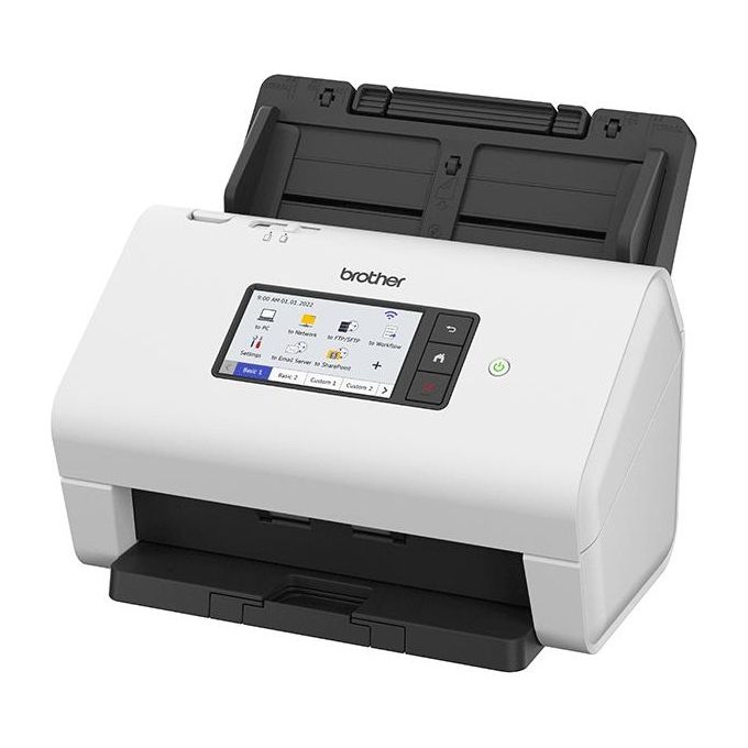 Brother ADS4900WRE1 ADS4900W Scanner Desktop A4 60 ppm Fronte Retro ADF 100 fogli Wi Fi 5 GHz LAN USB colore Bianco