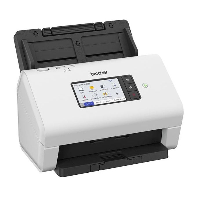Brother ADS4900WRE1 ADS4900W Scanner Desktop A4 60 ppm Fronte Retro ADF 100 fogli Wi Fi 5 GHz LAN USB colore Bianco