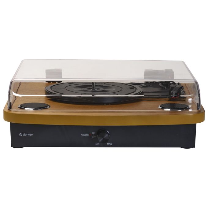 Denver VPL-230LW Giradischi Semiautomatico con Bluetooth USB SD per Vinile 33 1-3 45 78 Giri-min colore Nero Legno
