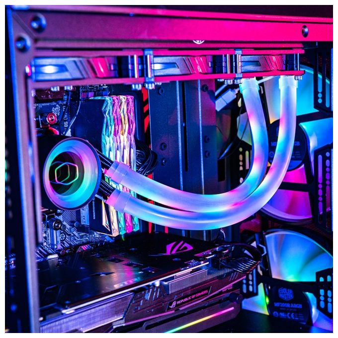 Cooler Master MFX-ATHN-10NNN-R1 LED Tube Sleeve A1 Tubo ARGB 30 LED 10mm 33cm 2,25W 2 pezzi colore Bianco