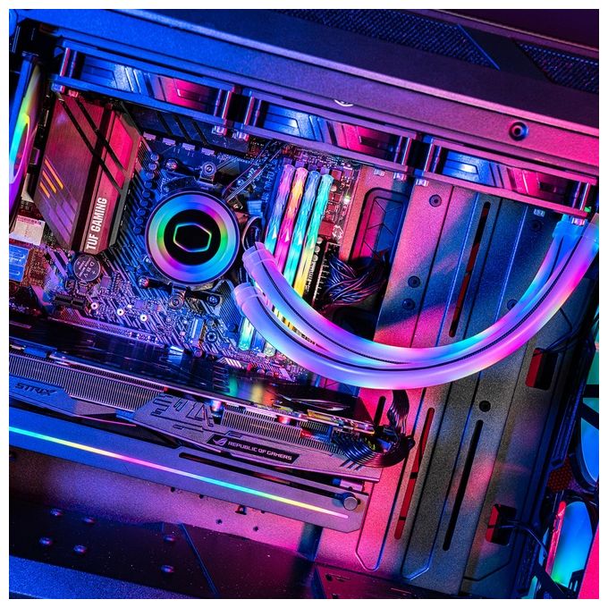 Cooler Master MFX-ATHN-10NNN-R1 LED Tube Sleeve A1 Tubo ARGB 30 LED 10mm 33cm 2,25W 2 pezzi colore Bianco