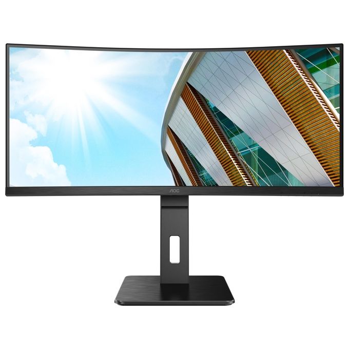 AOC CU34P2A Monitor Curvo 34'' VA WQHD 3440x1440 21:9 100 Hz 4 ms Adaptive Sync Hub USB colore Nero