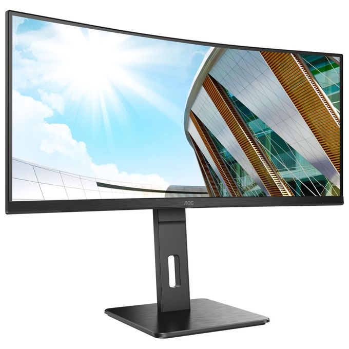 AOC CU34P2A Monitor Curvo 34'' VA WQHD 3440x1440 21:9 100 Hz 4 ms Adaptive Sync Hub USB colore Nero
