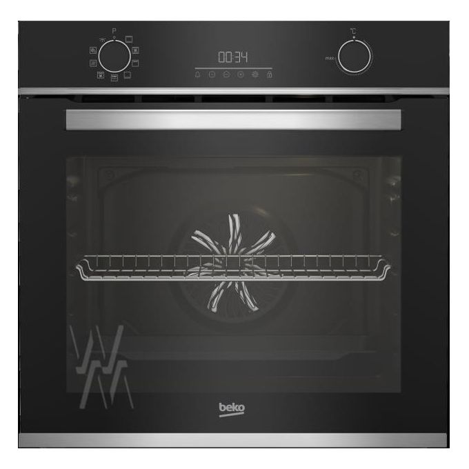 Beko BBIE13301XFP Beyond b300 Forno da incasso Elettrico 66 L Classe A Pirolitico 9 Funzioni AeroPerfect (59,5x59,4x56,7 cm) colore Nero Acciaio Inox