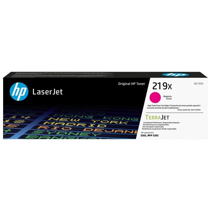 HP W2193X TerraJet 219X Toner Originale Alta Capacita' LaserJet Pro serie 3202 3302 2500 pagine colore Magenta