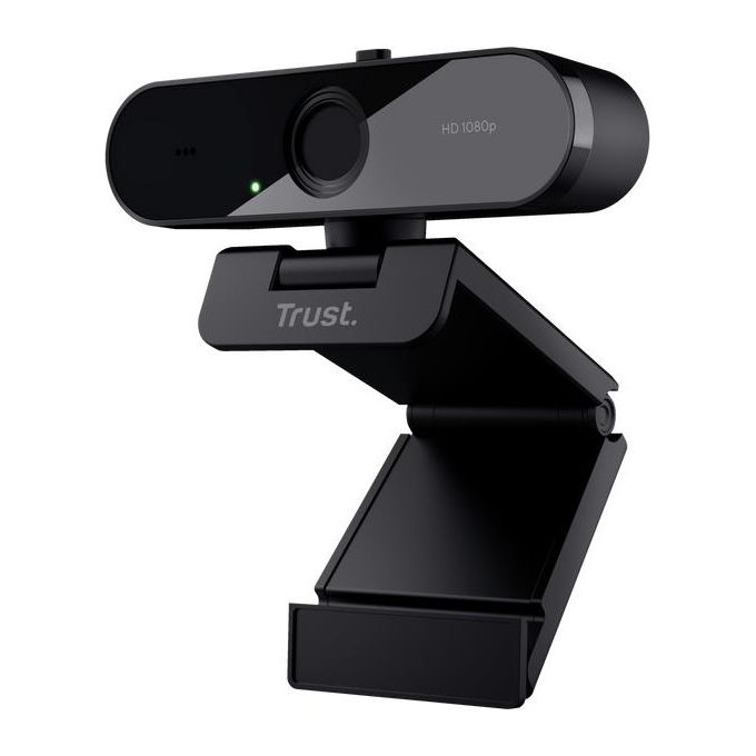 Trust 24734 TW-200 Webcam Full HD 1080p 30fps Grandangolare 70° Microfono USB Filtro Privacy colore Nero