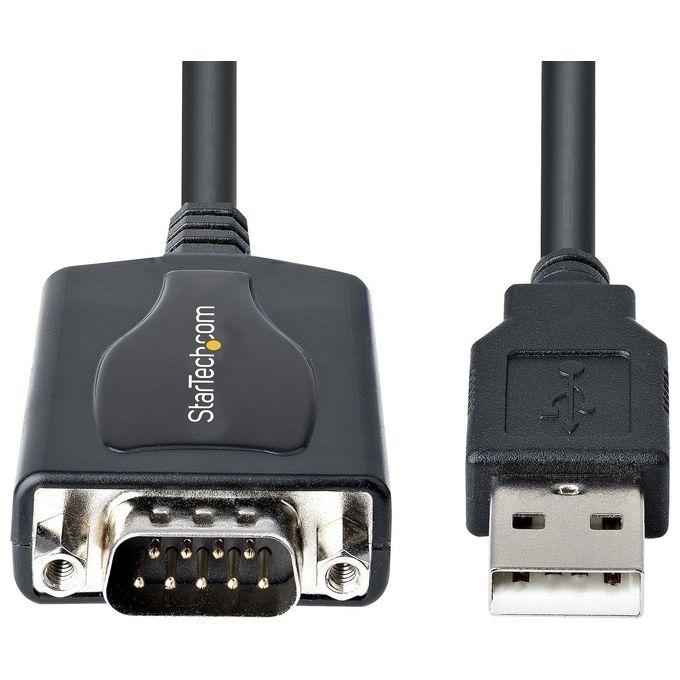 StarTech 1P3FPC-USB-SERIAL Cavo Adattatore USB a Seriale RS232 DB9 Maschio Chipset Prolific PL2303RA Lunghezza 0.91 m Compatibile Windows Mac Linux colore Nero