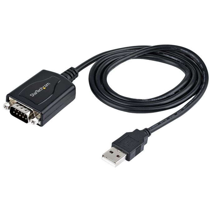 StarTech 1P3FPC-USB-SERIAL Cavo Adattatore USB a Seriale RS232 DB9 Maschio Chipset Prolific PL2303RA Lunghezza 0.91 m Compatibile Windows Mac Linux colore Nero