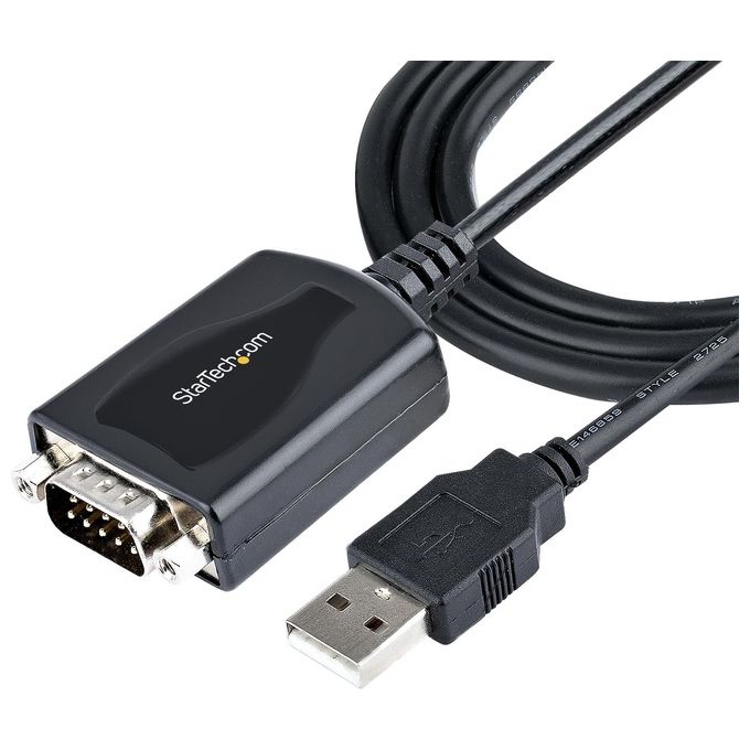 StarTech 1P3FPC-USB-SERIAL Cavo Adattatore USB a Seriale RS232 DB9 Maschio Chipset Prolific PL2303RA Lunghezza 0.91 m Compatibile Windows Mac Linux colore Nero