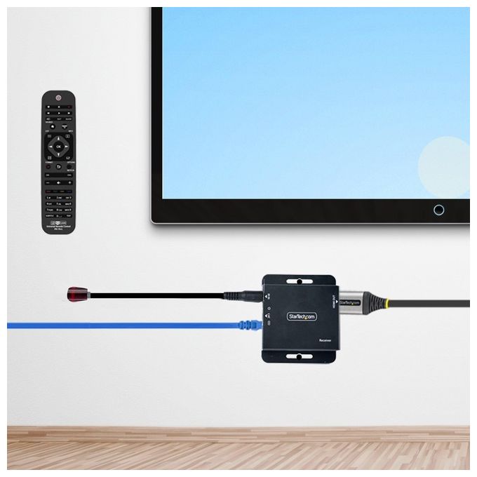 StarTech EXTEND-HDMI-4K40C6P1 Extender HDMI via Ethernet 4K 30Hz fino a 40m 1080p 60Hz fino a 70m Audio 7.1 canali Power over Cable Kit IR incluso colore Nero