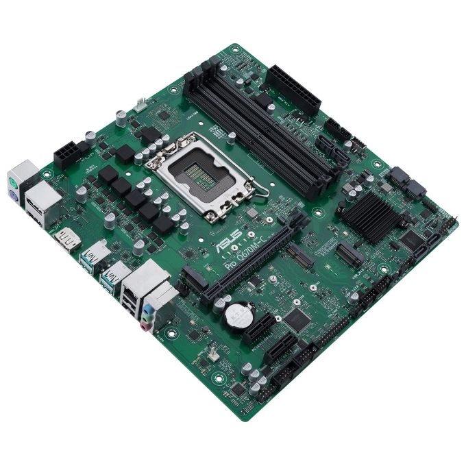 ASUS 90MB19E0-M2EAYC PRO Q670M-C-CSM Scheda Madre Intel Micro-ATX DDR5 PCIe 4.0 M.2 HDMI DisplayPort colore Nero