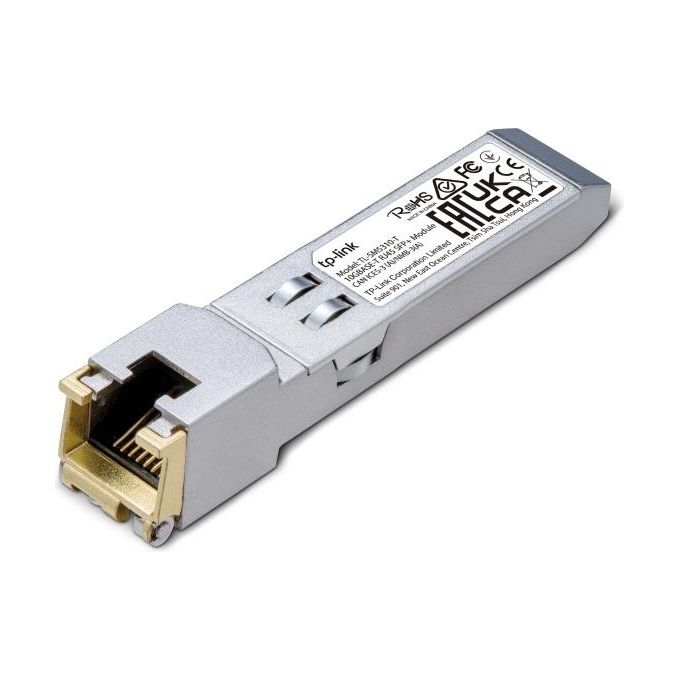TP-Link TL-SM5310-T Modulo Transceiver SFP+ RJ45 10G BASE-T 10 Gbps fino a 30m Hot-Plug DDM colore Argento