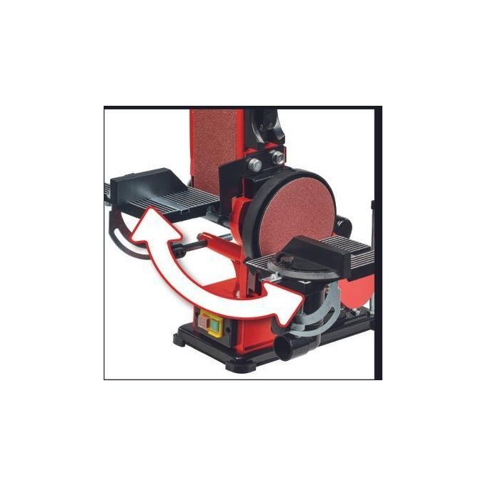 Einhell 4419257 TC-US 380 Levigatrice a nastro e disco 380 W motore a induzione con aspirazione polvere colore Nero