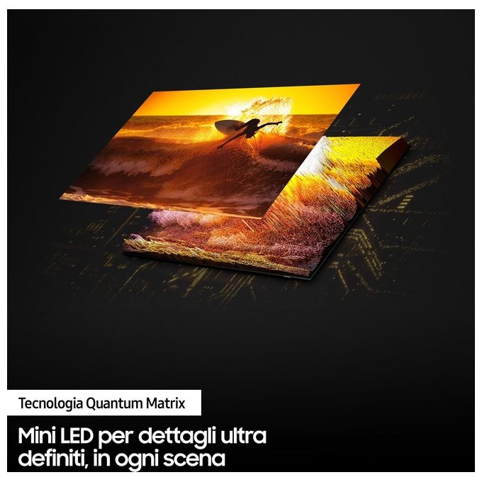 Samsung QE85QN90BATXZT Neo QLED Smart TV 85'' 4K Mini LED Quantum Matrix HDR Dolby Atmos Gaming Wi-Fi colore Nero