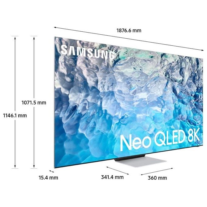 Samsung QE85QN900BTXZT Neo QLED Smart TV 85'' 8K Quantum Matrix Pro Neural Quantum 8K Dolby Atmos Wi-Fi 6 colore Acciaio Inossidabile