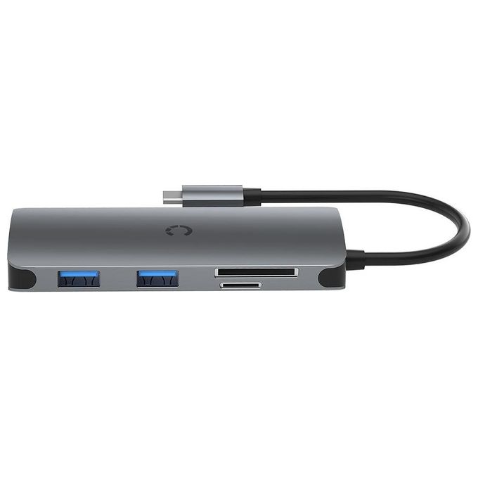 Cygnett BSA-MPA-CG-PUCHUB-BLK Unite PocketMate Hub USB-C 6 in 1 HDMI 4K USB 3.1 Gen 1 PD 100W colore Grigio