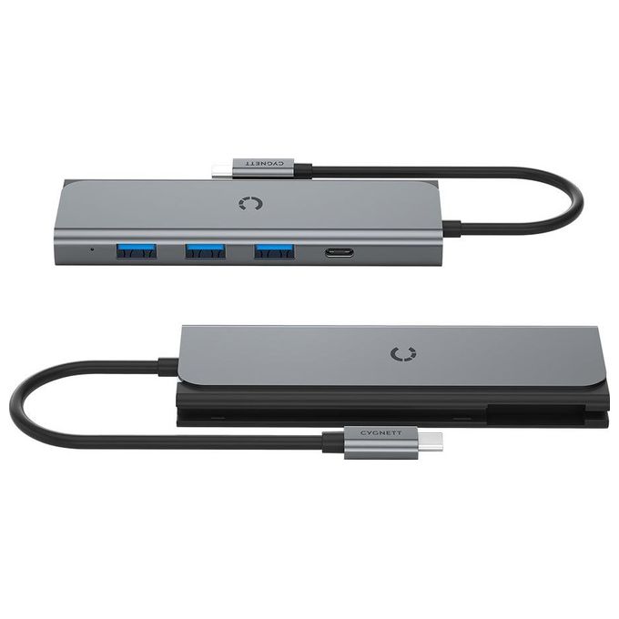 Cygnett 45213 Unite TravelMate Hub USB-C 5 in 1 con HDMI 4K USB-A 3 porte Power Delivery 100 W colore Grigio