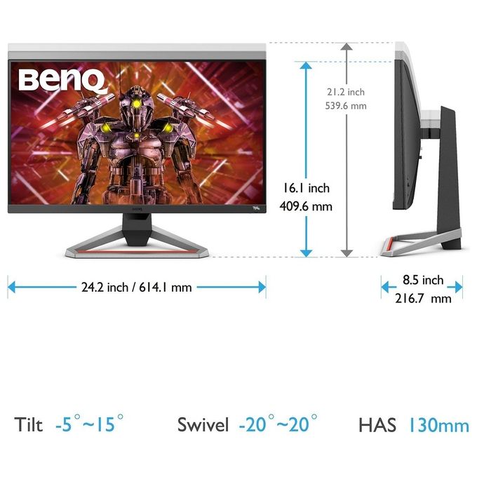 BenQ EX2710U MOBIUZ Monitor Gaming 27'' 4K IPS 144 Hz 1 ms HDR10 AMD FreeSync Premium colore Nero