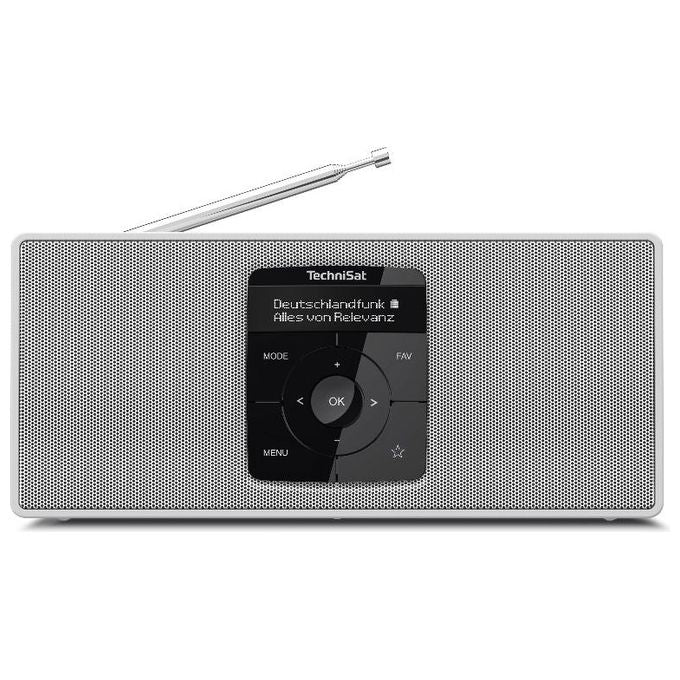TechniSat 0001-3911 DIGITRADIO2S Radio Portatile Digitale DAB+ Bluetooth 5.0 Display OLED Potenza 2 W colore Bianco