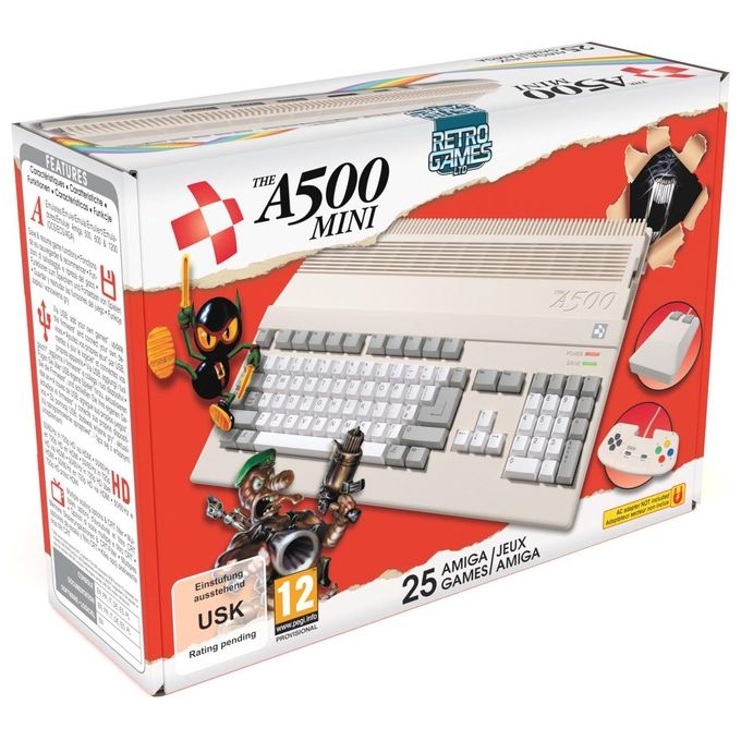 Retro Games THEA500 Mini Console Amiga 25 Giochi Inclusi HDMI 720p USB colore Grigio