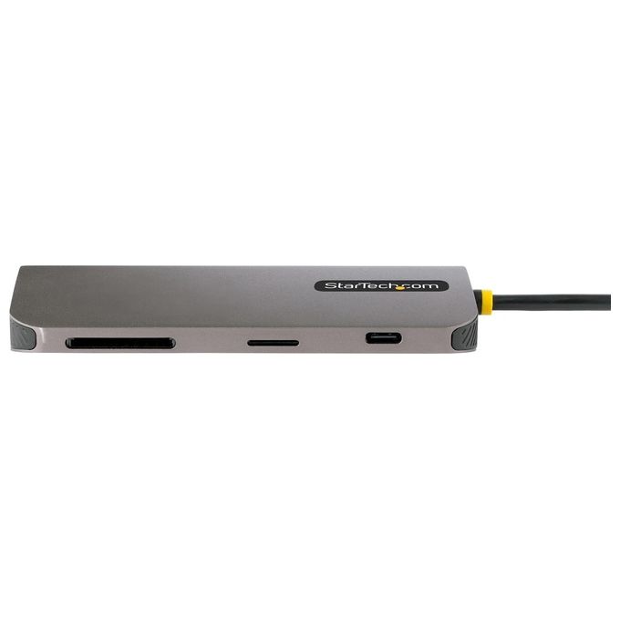 StarTech 115B-USBC-MULTIPORT Hub USB-C 8in1 HDMI 4K 60Hz 3x USB-A 5Gbps GbE SD MicroSD PD 100W cavo 30cm colore Grigio