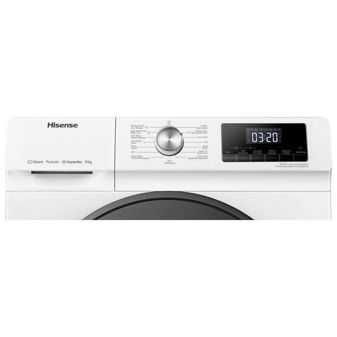 Hisense WFQA9014EVJMW Lavatrice Caricamento Forntale 9Kg 1400rpm Classe Energetica D