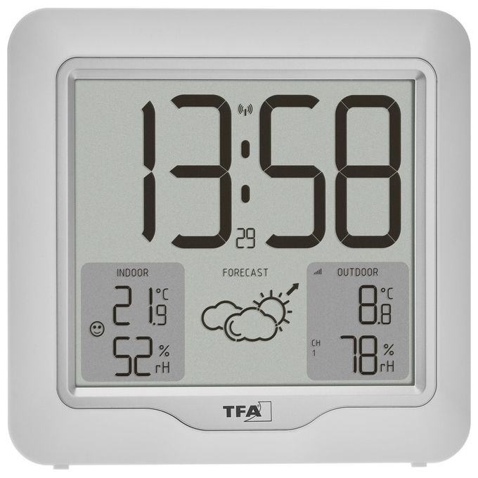TFA-Dostmann 35.1164.02 METRO PLUS Stazione meteorologica digitale senza fili Previsione tempo 12-24 ore Sensore esterno Igrometro Termometro Barometro colore Bianco