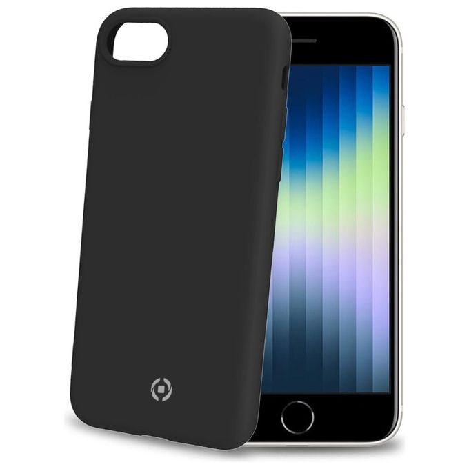 Celly Cromo Cover per iPhone SE 2022-2020-8-7 Nero