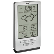 TFA-Dostmann 35.1162.54 XENA Stazione Meteo Radio Wireless Interno Esterno orologio DCF previsioni barometriche colore Argento