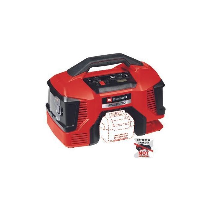 Einhell 4020467 PRESSITO 18-21 Compressore a Batteria 18 V 10 5 bar 21 l-min colore Nero Rosso