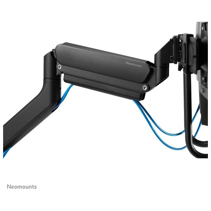 Neomounts DS75-450BL2 Braccio per Monitor 2 Schermi 17-32'' Regolabile Altezza Profondita' Rotazione 360° con Molla a Gas e Blocco 180° colore Nero