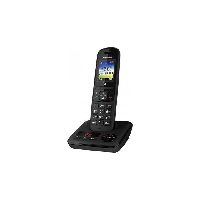 Panasonic KX-TGH720JT Telefono Cordless DECT Segreteria Telefonica Vivavoce Blocco Chiamate Rubrica 200 voci colore Nero